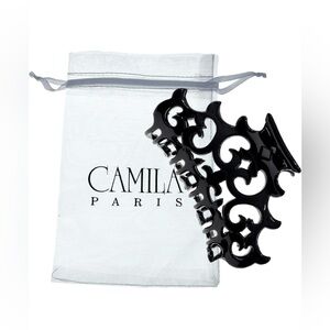 Camila Paris French Hair Clip | Strong Hold | No Slip Grip | New | Black | Fancy